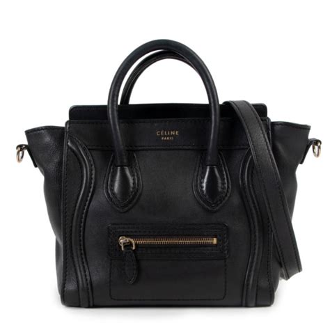 celine nano luggage black &